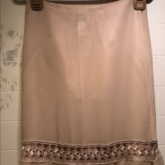 Skirt-Formal Occasion Taupe Colored - Picture 3 of 5